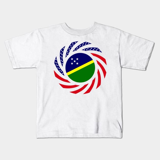 Solomon Islander American Multinational Patriot Flag Series Kids T-Shirt by Village Values